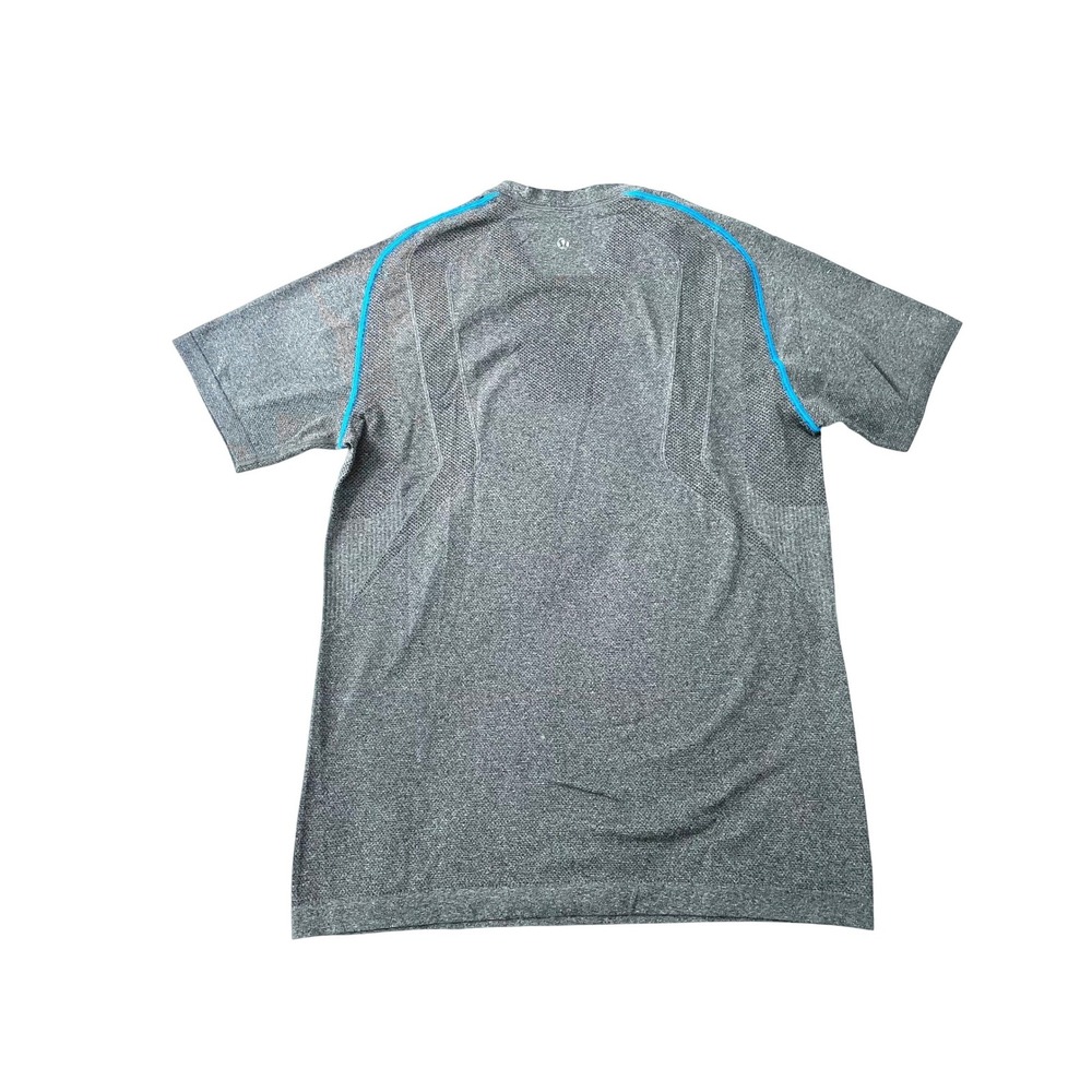 Lululemon Metal Vent Tech Shirt Mens L Gray Blue Short Sleeve Seamless Athletic